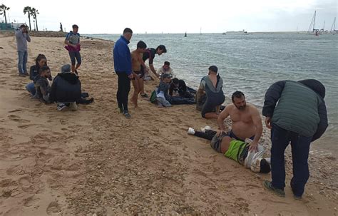 Four migrants who were pushed out of a boat die just yards from Spain’s southern coast